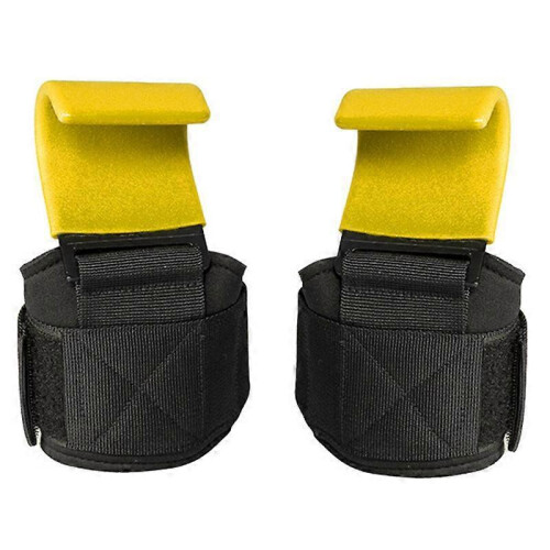 (Broadside 2pcs, Blue) Weight Lifting Rod Hooks Heavy Duty Wrist Wraps Training Pull-up Palms Grip Straps 1
