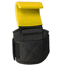 (Broadside 1PCS, Yellow) Weight Lifting Rod Hooks Heavy Duty Wrist Wraps Training Pull-up Palms Grip Straps