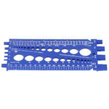 Nut Bolt Thread Gauge Checker M3 to M22 Metric and #4 to 3/4 Imperial Sizes Bolt and Nut Identifier Gauge Blue