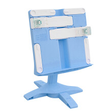 Reading Book Stand Portable Height Adjustable Folding Children Book Holder Stand for Picture Books Tablet Blue