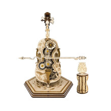 Music Box for Adult to Build Cello Music Box Kit 3D Wooden Puzzles DIY Assembly Creative Decorations Holiday Gifts Dynamic Music Box for Me