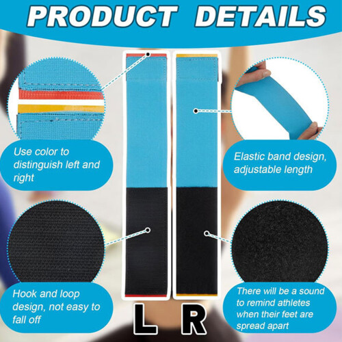 Gymnastics Toe Trainer Bands Comfortable Portable Dance Practice Ankle Strap for Back Handspring Tumbling Training 2pcs Blue 2