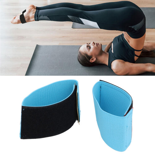 Gymnastics Toe Trainer Bands Comfortable Portable Dance Practice Ankle Strap for Back Handspring Tumbling Training 2pcs Blue
