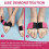 Gymnastics Toe Trainer Bands Comfortable Portable Dance Practice Ankle Strap for Back Handspring Tumbling Training 2pcs Rose Red 6