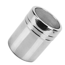 Powdered Sugar Shaker Duster Stainless Steel Fine Mesh Cinnamon Shaker for Coffee Bar XL 7.5x13cm