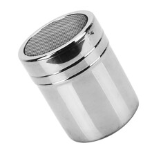 Powdered Sugar Shaker Duster Stainless Steel Fine Mesh Cinnamon Shaker for Coffee Bar M 6.5x8cm