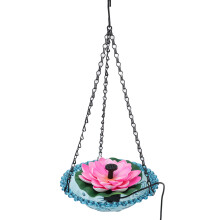 Hängender Vogelbad mit Solar-Brunnenpumpe, 23,5 cm, Kunststoff & Eisen