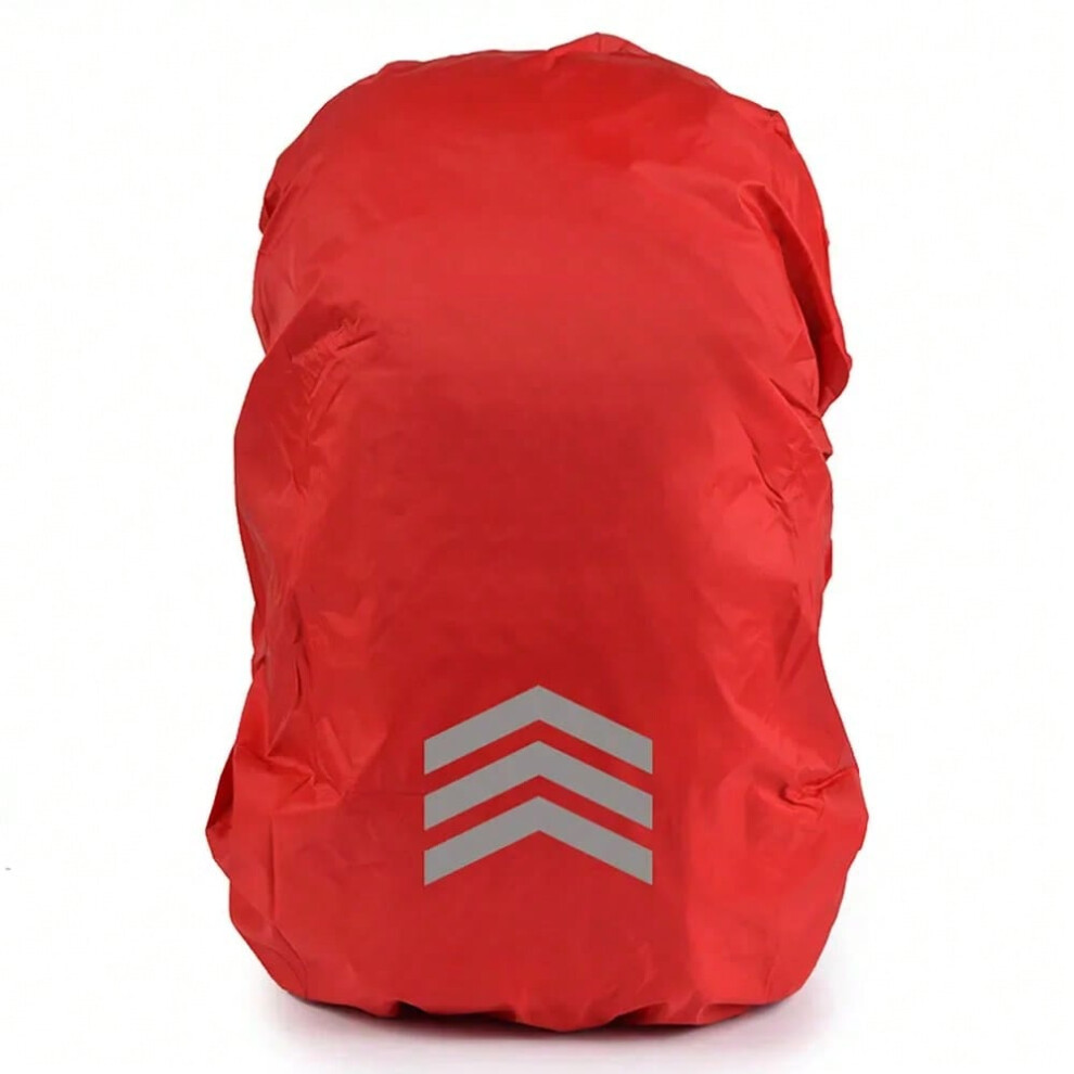 (Red-L-45-55L) Waterproof Rain Cover for Backpack Outdoor Hiking Gear Dustproof Reflective Bag Cover Lightweight Safety Mountaineering 18-45L-image-OPC-PHQ8JB2-NEW