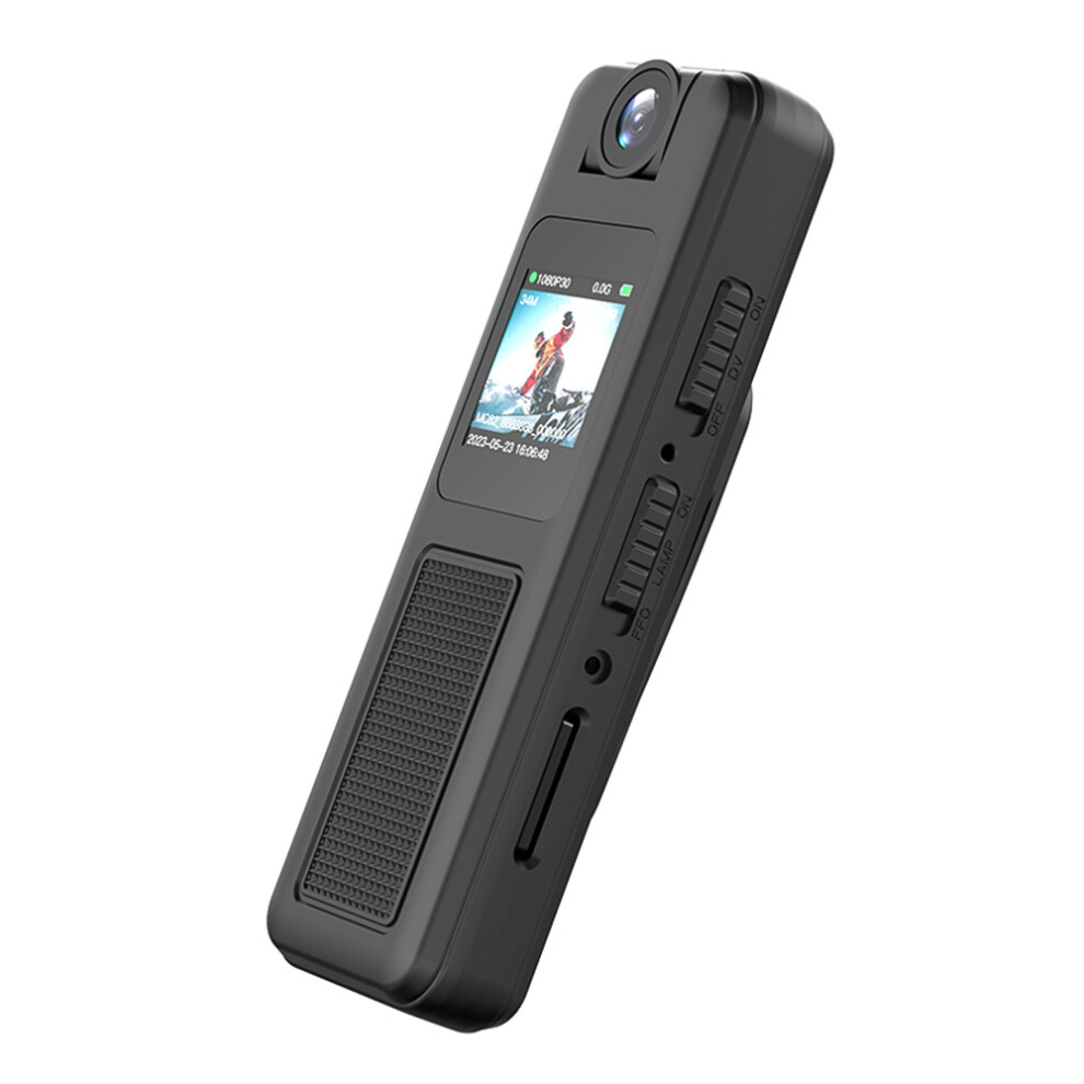 1080P Body Camera with Audio and Video Recording Wearable Body Cam Mini Webcam 180 Rotatable Lens IR Night Vision with Magnetic Back Clip