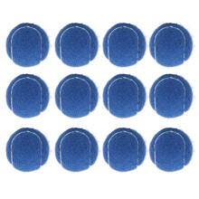 12 Pack Tennis Balls Rubber Felt Pressure Training Tennis Balls Practice Balls with Storage Bag for Beginner Training Blue