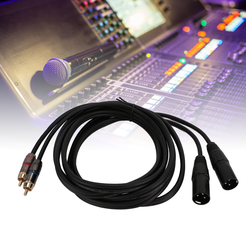 Dual Xlr To Dual Av Cable Male To Male Hifi Sound Xlr To Av Cord For Amplifier Mixing Console Microphone 9.8Ft 3731313444713