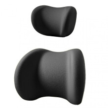(Bundle, Black) Ergonomic Car Seats Headrest Breathable Soft Memorys Foam Car Cushion for Long Drives