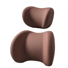 (Bundle, Coffee) Ergonomic Car Seats Headrest Breathable Soft Memorys Foam Car Cushion for Long Drives