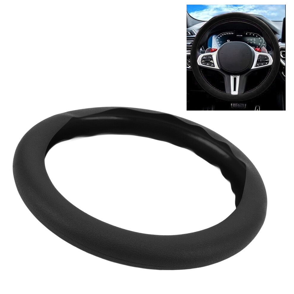 Silicone Steering Wheel Cover Anti Slip Washable Sweatproof Universal Steering Wheel Protector Interior Accessories Black 4631313450983