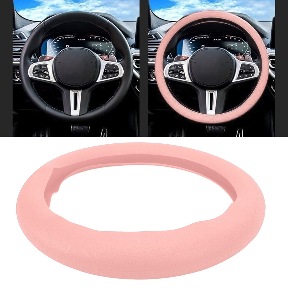 Silicone Steering Wheel Cover Anti Slip Washable Sweatproof Universal Steering Wheel Protector Interior Accessories Pink 3171313450978
