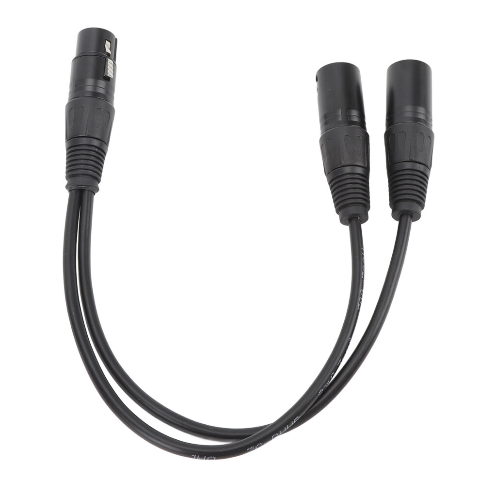 XLR Female to Dual XLR Male Cable XLR Splitter Cable 3 Pin XLR Female to Dual Male Patch Y Cable Balanced Microphone Cord 11.8in-image-OPC-PHQ8M6T-NEW