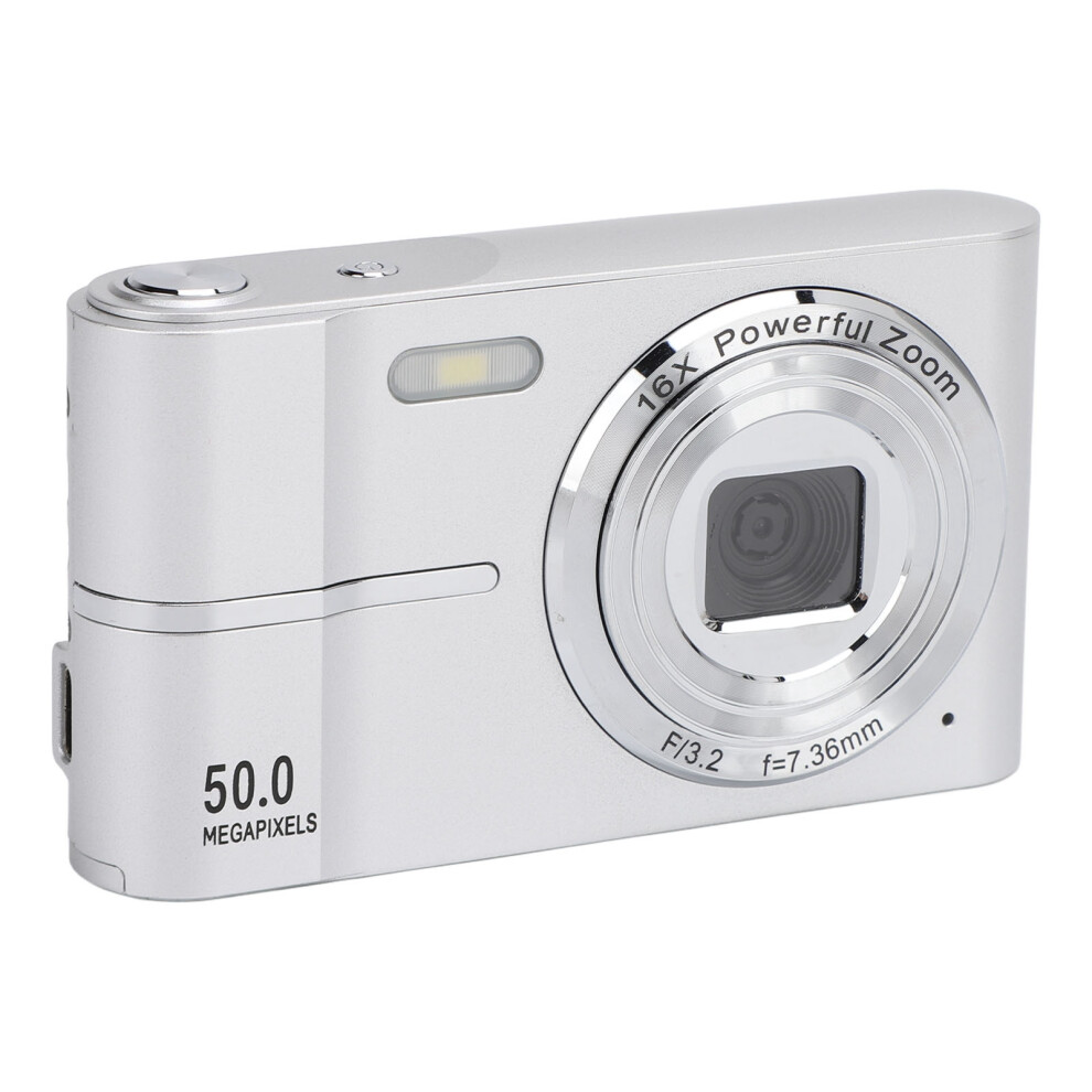 Pocket Digital Camera Fhd 1080P 50Mp Support Af Autofocus 16X Zoom Students Portable Compact Small Video Cam Silver 8211313456800