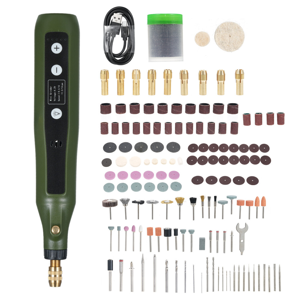 Mini Rotary Tool Kit 5-Speed Grinder Set Multi-Purpose 4.2V Power Rotary Tools With 180Pcs Accessories For Engraving Sanding Grinding Polis 9341313458623