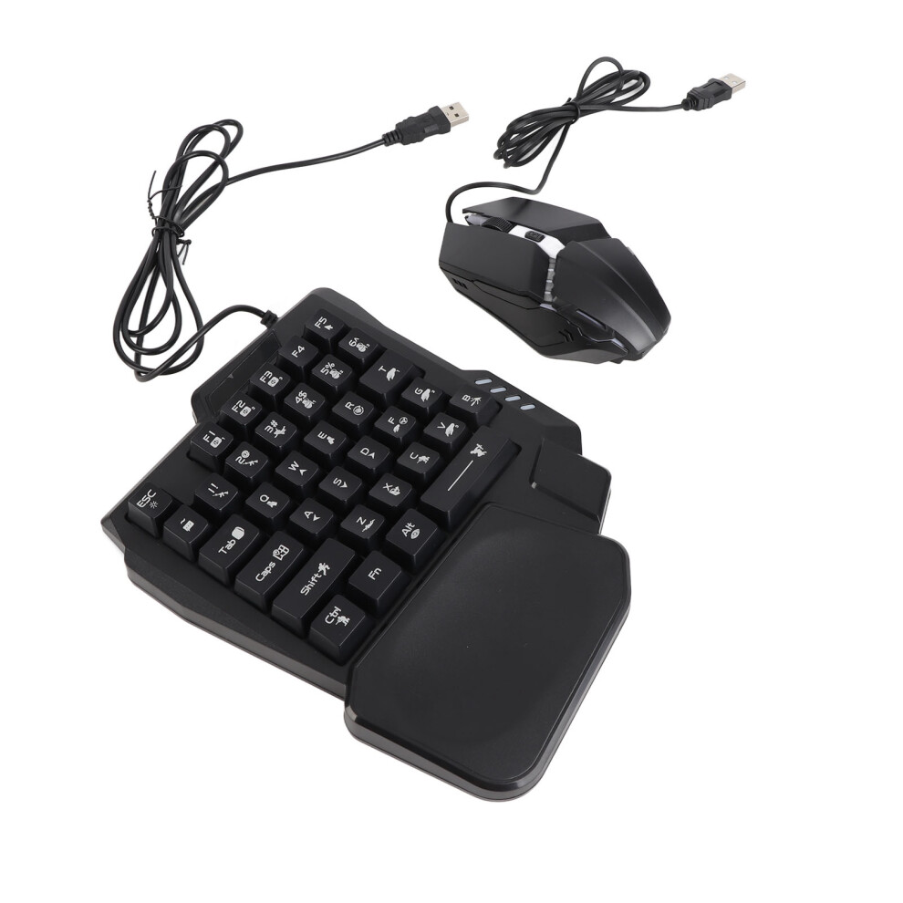 Rgb Backlit Keyboard Mouse Combo Single Hand Gaming Keypad Mouse Converter With Adjustable Phone Stand For Android For Ios 4651313462090