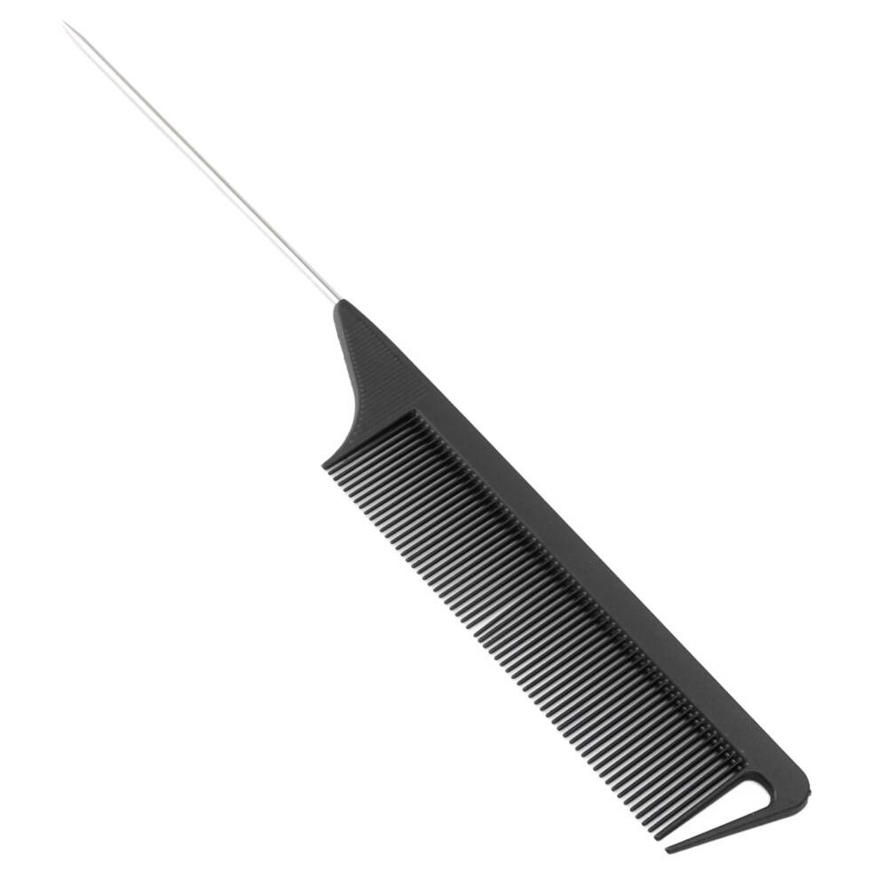 Unisex 10Pcs Rat Tail Comb Set Fine Tooth Hair Parting Teasing Comb Long Steel Pin Rat Tail Comb For Hairdressing