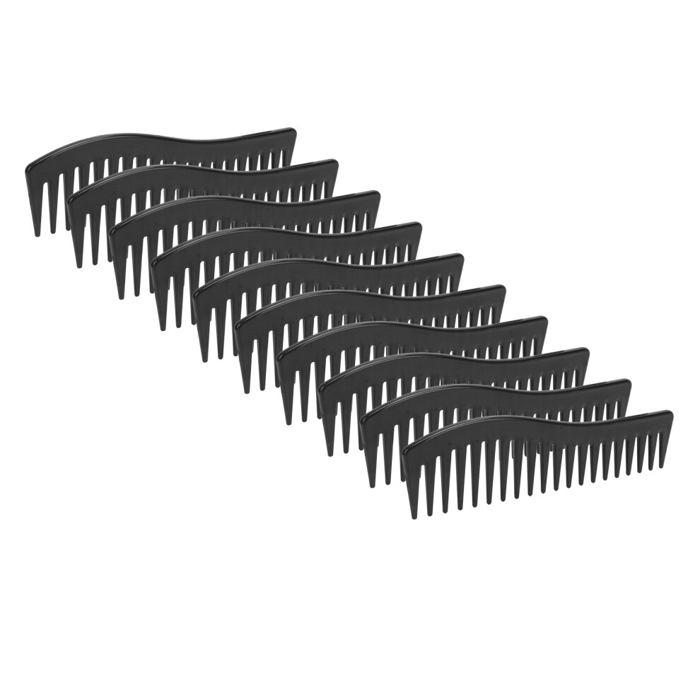 10pcs Wide Tooth Comb Plastics Gentle On Scalp Portable Hair Detangling Comb for Home Travel