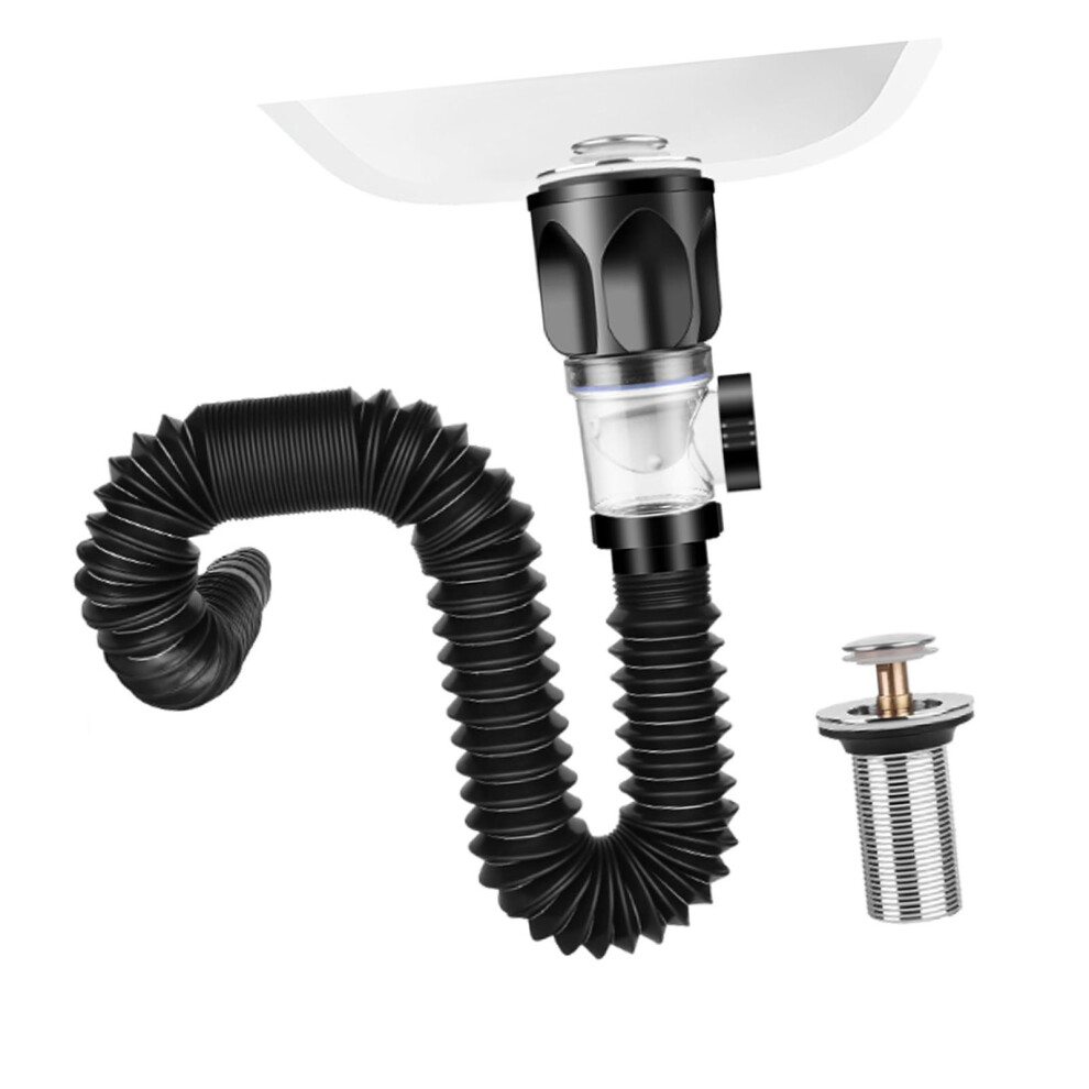 Sink Drain Pipe Expandable Flexible Odorless Leakage Proof Universal Basin Drainage Pipe For Bathroom Kitchen 4681313464183