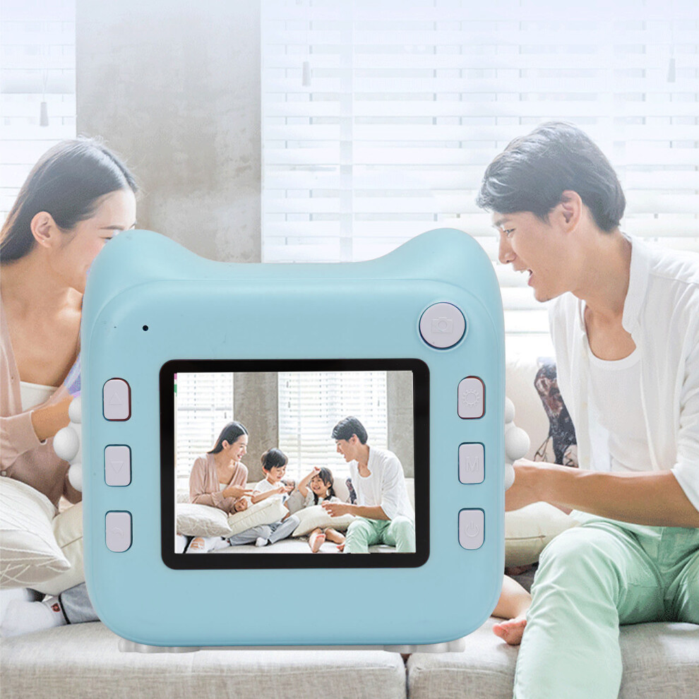Instant Print Camera 48Mp 2.4In Screen Thermal Printing 800Mah Battery Clear Image Digital Zoom For Students Blue 7621313465817
