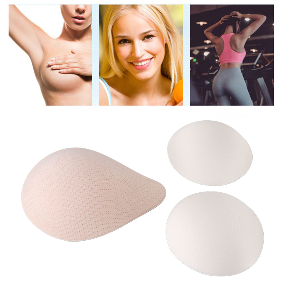 Mastectomy Boob Prosthesis Forms Spiral Shaped Ventilation Massage Particles Bra Insert Pads Sponge Boobs for Transgender Crossdressers 2 L