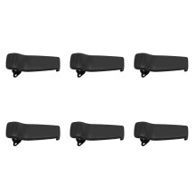 6 Stück Schwarzes ABS Metall 2-Wege Funkgeräte-Gürtelclip für BP 210 IC A6 V8 U82