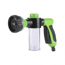 (Green) ABS Water Spray Nozzle Heavy Duty Spray Nozzle with 8 Adjustable Watering Patterns for Plants Lawn Washing Cars