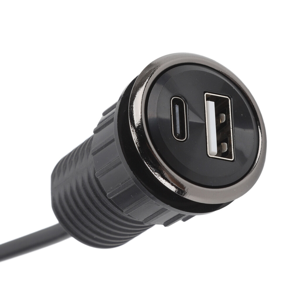 Desktop Power Grommet Small Hidden Flush Mount Power Strip Socket With 2 Usb Charging Ports For Office Conference Table 7891313473567