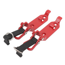 Rotes 2 Stück Schwerlast-Metall-Dachgepäckträger-Schaufel-Klammer-Set für Fahrzeuge Garage