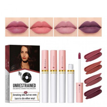 (2) 4pcs Makeup Soft Mist Liquid Lipstick Smudge Proof Liquid Lipstick with Cigarette Case for Daily Makeup Everyday Use