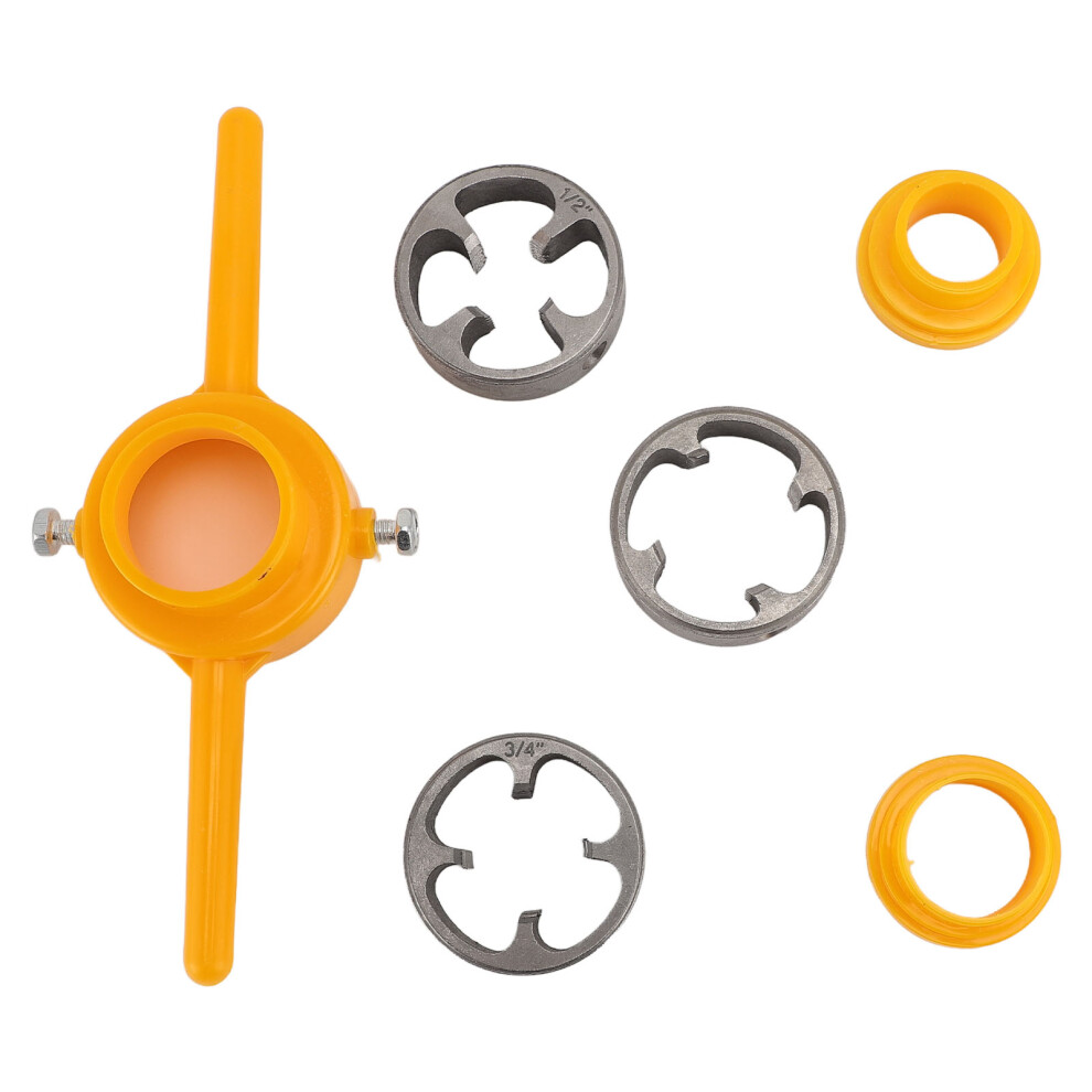 Pvc Thread Maker Tool Pipe Threader Plumbing Tool With 3 Dies 1/2 Inch 3/4 Inch And 1 Inch Npt Die Set Manual Hand Tool For Pvc Threading 5011313474131