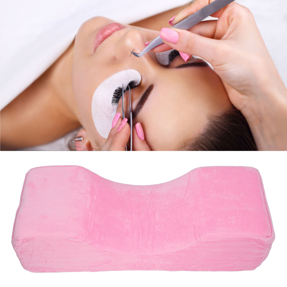 Pink Eyelash Extension Pillow Neck Support Eyelash Pillow Soft Breathable Memory Foam U Shape Lash Pillow For Beauty Salon