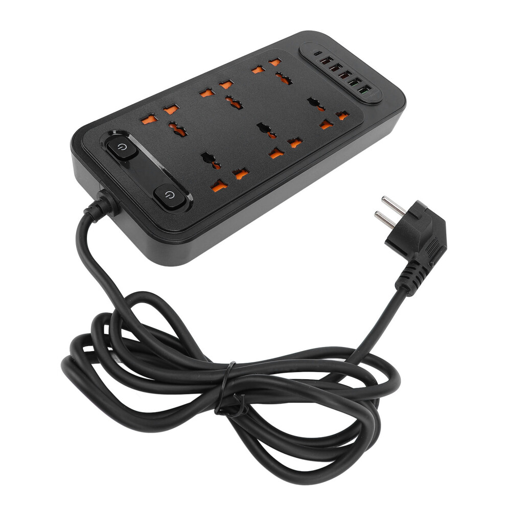 Power Strip 3000W 6 Outlets 5 Usb Ports 1 Type C Fast Charge Port Smart Recognition Power Strip For Home School Office 8441313477288