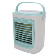 Portable Air Conditioner Cooling Fan 3 Speeds Quiet USB Desktop Air Cooling Fan with Colorful Lights Handle for Bedroom Office