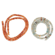 2 Chain Stone Beads Red Agate Stone Chain Amazonite Stone Chain Jewelry Making Kit for DIY Bracelets Necklaces Earrings