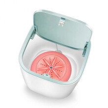 (Pink)Mini Desktop Washing Machine Portable Quiet for Underwear Socks Panty Home Travel