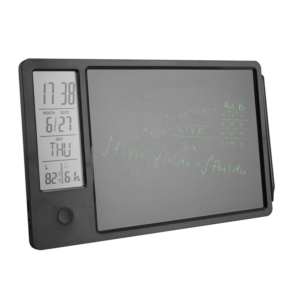 Lcd Writing Tablet 10 Inch Rechargeable Erasable Electronic Doodle Board With Digital Clock Calendar For Office Business Home Black 9471313482905