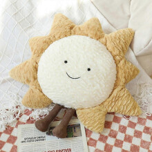 (40CM, sun) 3d Star Throw Pillows ,moon Stars Sun Shape Pillows For Kids,star Shaped Ultra Soft Velvet Throw Pillow, For Bedroom Room Home Decoration