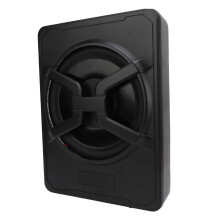 10 Inch 800W Slim Underseat Subwoofer with Amplifier Under Seat Powered Car Truck Active Subwoofer Remote Control Colourful Ambient Light w