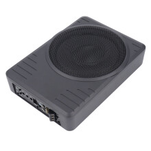 10in Under Seat Active Subwoofer 600W Built in Amplifier Premium Bass Slim Active Powered Under Seat Subwoofer for Car Truck