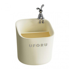 (With Rabbit) Household Mini Removable Drain Trash Can Multi-functional Garbage Bin for Bedroom Bathrooms