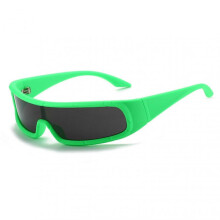 (Green Full Gray) Unisex Uv400 Cycling Sunglasses UV Blocking Anti-Dazzling Wrapped Shades for Skiing Fishing Boating Motorcycling
