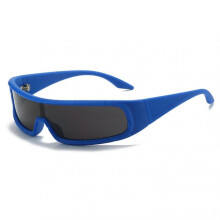(Blue Gray Piece) Unisex Uv400 Cycling Sunglasses UV Blocking Anti-Dazzling Wrapped Shades for Skiing Fishing Boating Motorcycling
