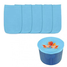 (5PCS, Blue) Pool Skimmer Basket Filter Socks Pool Elastic Fine Mesh Filter Socks for Most Pool Skimmer Baskets