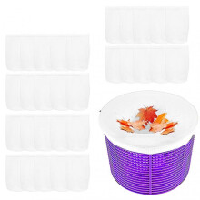 (30PCS,White)Pool Skimmer Basket Filter Socks Pool Elastic Fine Mesh Filter Socks for Most Pool Skimmer Baskets