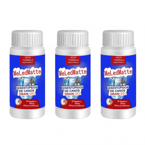 (3 Bottles)Meledmatte Powerful Pipe Dredging Agents Non-Irritating Sink Drains Cleaner for Multiple Pipes