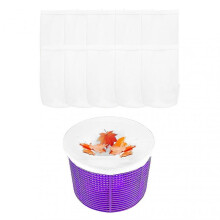 (10PCS, White) Pool Skimmer Basket Filter Socks Pool Elastic Fine Mesh Filter Socks for Most Pool Skimmer Baskets